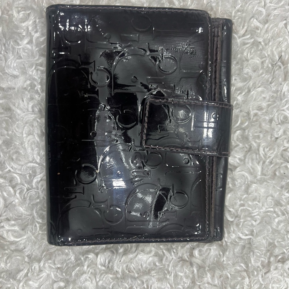 Christian Dior Black Patent Leather Wallet